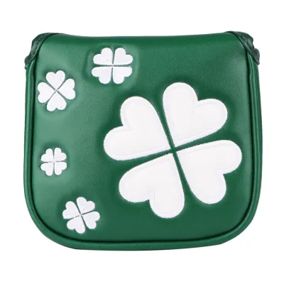 Golf Club Protector Golf Club Head Cover Premium Golf Putter Head Cover with Magnetic Closure Scratch-proof Clover Embroidered Design for Ultimate Protection Ideal Golf Equipment for Players