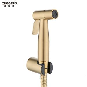 Biggers Brush Gold Color Stainess Steel Handheld Toilet Bidets Sprayer Set 3 pcs Shower Hose Shower Support