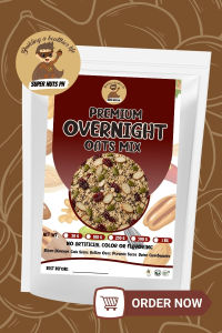 SuperNuts PH Premium Overnight Oats Mix | Rolled Oats Chia Seeds Almonds Pumpkin Seeds & Cranberries | Healthy Breakfast | 100g 250g 500g 1kg