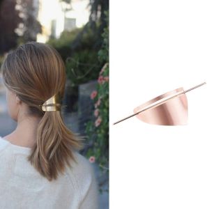 [SG NEW DESIGN] Korean Geometric Metal Hair Stick for Extra Thick Hair Metal Ponytail Holder Hairpin Headwear Ponytail and Bun Holder Cover Cap Hair Updo Slide Pin Stick