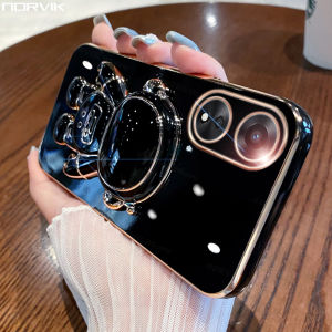 เคสโทรศัพท์สีดำนิ่มชุบสุดหรูพร้อม A38ตั้งขาตั้งสำหรับ OPPO A18 A98 A78 A58 A17 A17K Reno 11 10 8 8T 8Z 7 7Z 6 6Z 5 4 4Z 2 2F A57 A77 A77S A76 A95 A74 2ค้นหา X5เคส Pro 4G 5G สำหรับ N1-1 2023ดีไซน์ใหม่