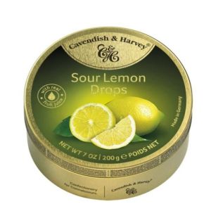 Cavendish & Harvey Sour lemon Drops น้ำหนัก 200 กรัม Exp.27/09/26