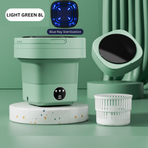 Ready Stock 5.5L/8L/12L Mini Automatic Washing Machine with Dryer for Underwear Lingerie Baby Cloth Sterilisation Portable Travel Laundry Foldable Washer Detachable Drain Basket Mesin Basuh Kecil untuk Seluar Dalam Bayi Baju Hostel Gift Hadiah Perempuan