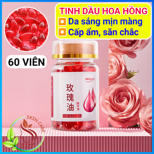 Hủ Chứa 60 Viên Tinh Dầu Hoa Hồng Vitamin E BIAOQUAN – Chống Lão Hóa Da Se Khít Lỗ Chân Lông Dưỡng Da Sáng Mịn Màng