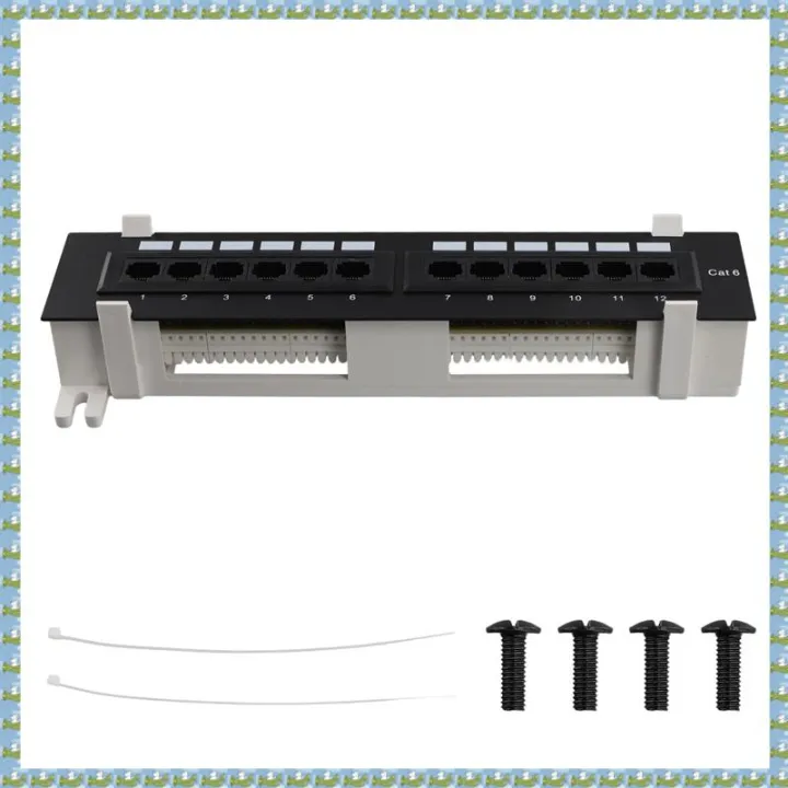 (SPND) Network Tool Kit 12 Port CAT6 Patch Panel RJ45 Networking Wall ...