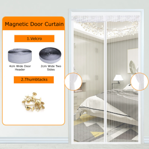 Anti-Insect Magnetic Screen Door Automatic Closing Anti-mosquito Door Curtains Screen Windows DIY