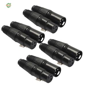 8pcs XLR Adapter 3Pin Male Plug and Female Jack Microphone Audio Cable Connector [Winnereco World]