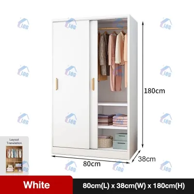 Nordic Luxury sliding wardrobe cabinet durable and sturdy wardrobe organizer 180cm simple assembly cabinet for clothes