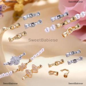 [COD] SweetBabiese 2pcs DIY Jewelry Making 18K Gold Plated Pearl Necklace Connector Fastener Handmade Necklace Bracelet Accessories Supplies