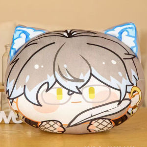 YF Luxiem Nijisanji EN Mysta Rias Shu Yamino Plushie Pillow Keychain Cute Cat Ear Round Cushion Gift FY