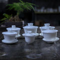 Bone China Egg-Shell Porcelain Sancai Gaiwan Tea Cup Kong Fu Tea Set ...