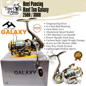 Reel Pancing HautTon Galaxy 2500 / 3000 (6+1 Bearing) Body Carbon Murah - Toms Fishing