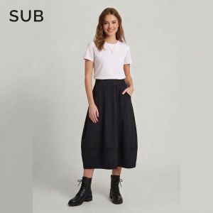 SUB Women Long Skirt - Black - 610347