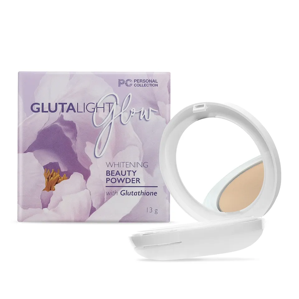 glutathione face powder Glow in, glow out with the beautifying protection of Glutalight Glow  Whitening Beauty Powder. It's formulated to smoothen, lighten, and protect  the skin, and comes with an oil mattifying formula that gives main image 1