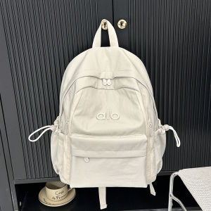 alo New Korean-style letter print backpack for men and women casual school bag for middle and high school students   Large-capacity simple travel backpack