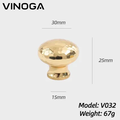 [SG STOCK] VINOGA Brass Cabinet Handle and Knobs Furniture Pulls Wardrobe Kitchen Cabinet Handles and Knobs Cabinet Cupboard Hardware｜Furniture Knobs and Handle