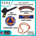UNIFORM BAJU KADET PERTAHANAN AWAM NO.3 JPA KPA APM KAIN LICIN 100% POLYESTER PERSATUAN SEKOLAH KOKURIKULUM I KPA LENGAN PENDEK. 