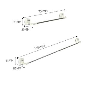 Retractable nopunch slipper rack rotating towel drying rod