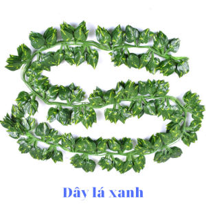 21m dải cây nhân tạo trang trí vườn nhà dây leo thường xuân giả lá nho giả xanh bằng nhựa trang trí 80 lá TODOCO
