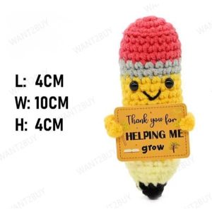 Dont Worry Beer Happy Positive Energy Crochet Dinosaur Plush Doll Toys Gift Handmade Christmas Birthday Support 啤酒正能量励志