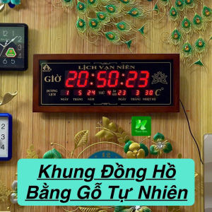 Đồng hồ LED LỊCH VẠN NIÊN khung gỗ TRỌNG TÍN MH8039 size 72x5x30cm đẹp sang trọng bền bỉ