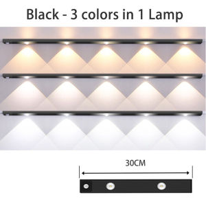 60CM LED Sensor Night Light Wireless Bedroom Cabinet Lamp USB Rechargeable ​Aluminum Plastic Material Ultra-thin and Durable