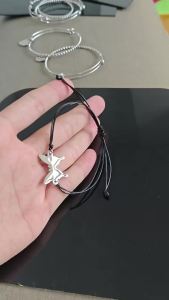 20Pcs Lot New Arrived Butterfly Charms Connector Black Rope Chain Bracelet Fashion Bracelet for Women