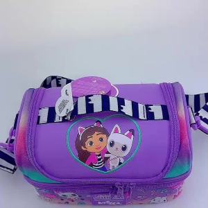 LJAustralia smiggle original childrens lunch bag Gabbys Dollhouse crossbody shoulder picnic bags girls fruit lunchbox 9 inches