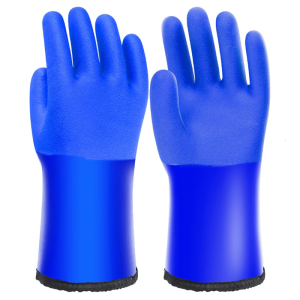 Heavy Duty Antislip Waterproof Outdoor Winter Gloves Fleece Lined Cold Resistant Rubber Material For Harsh Conditions