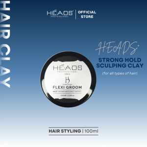 HEADS Professional Paris Matte Force Clay & Sculpting Clay (Strong Hold) 100ml HS33N/HS37N