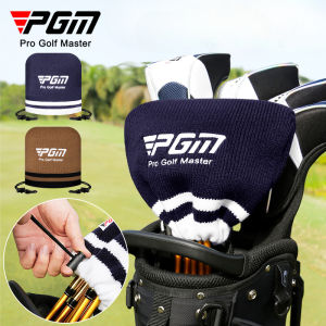 PGM GT215 Golf Club Head Cover Knitted Iron Rod Set Hat Cover Elastic Rope Tie Neck Ball Embroidered Protective Cover