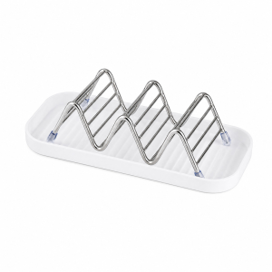 Stainless Steel Soap & Sponge Rack Multi‑Soap & Sponge Storage Holder With Drainage Tray Waterproof Rust‑Resistant Easy To Clean Dual‑Side Use For Bathroom & Kitchen