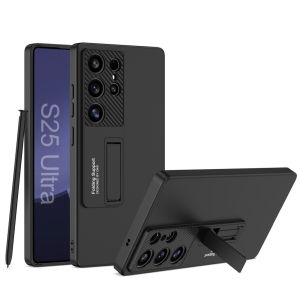 Luxury Thin Stand Case for Samsung Galaxy S26 S25 S24 S23 S22 Ultra Shockproof with Holder S23 Ultra Protection S24 Ultra Cover