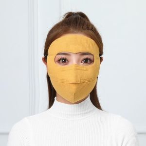 Khẩu Trang Trùm Mặt Chống Nắng Vải Không Dệt UPF 50+ Che Kín Mặt Chống Đen Da UV