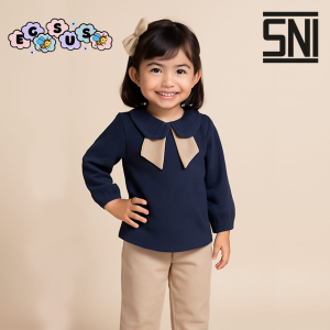 (EGSUS) Setelan Inayah Bayi Anak Balita Katun Kringkel 2-4 Tahun Pakaian Putih Dusty