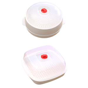 Microwave Plastic Steamer Square Buns Round Steamer Rack Kitchen Utensils Heated Square Steamers