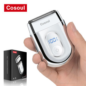 Cosoul Portable Shaver for Men Endurable Metal Mini Shaver for Men Rechargeable Reciprocating Razor Shaver for Man Foil Electric Shaver Beard Shaver Birthday Gift for Husband Boyfriend