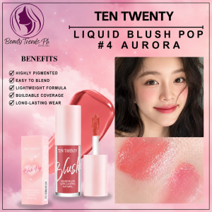 TEN TWENTY BLUSH POP LIQUID BLUSH 5G FOR WOMEN | FDA REGISTERED FACE BLUSHER | LONG-LASTING MATTE NATURAL CHEEK COLOR | 4 SHADES