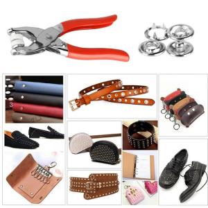 Fastener Plier Press Tool 9.5mm Metal Prong Snap Buttons Fasteners Press Studs Buckle Snap Fasteners for Sewing Clothing Crafting