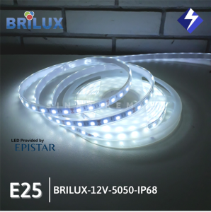BRILUX LED Strip EPISTAR 5050 12V DC IP65 Outdoor Rubber Waterproof 5 Meter
