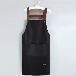 Waterproof and Oilproof Apron Coffee Shop Barber Working Bib Kitchen Cooking Aprons BBQ Apron Comfortable