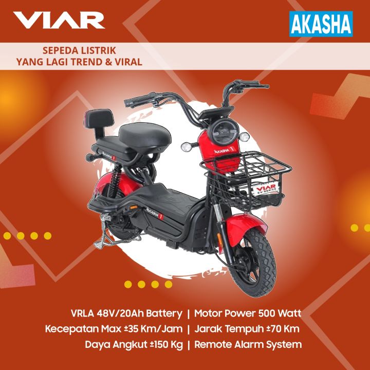 VIAR AKASHA SEPEDA MOTOR LISTRIK NEW ORIGINAL DAN TERMURAH