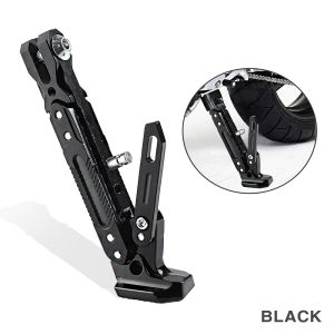 Metar CNC Full Aluminum Alloy Side Stand Adjustable Foot Kickstand Universal For Motorcycle