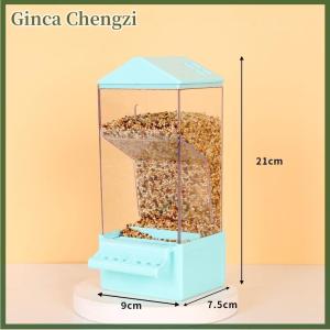 Ginca Công suất lớn thú cưng Vẹt tự động trung chuyển LỒNG CHIM hộp thức ăn tách vỏ trấu chống giật gân tích hợp giật gân trung chuyển vật nuôi