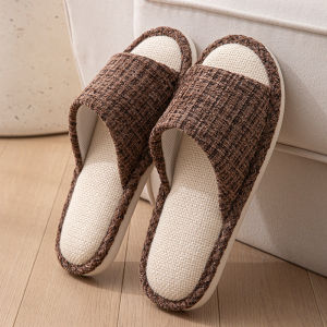[Free Shipping] 2026 New Breathable Linen Slippers for Women Spring/Summer Home Non-Slip Couple Indoor Silent Floor Slippers for Women All Seasons
