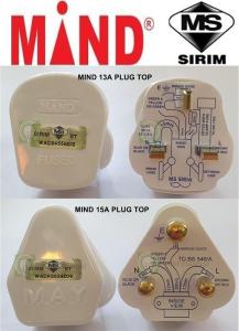 MK 13AMP 654WHI PLUG TOP/FIRE RETARDANT/FULL SIRIM APPROVED