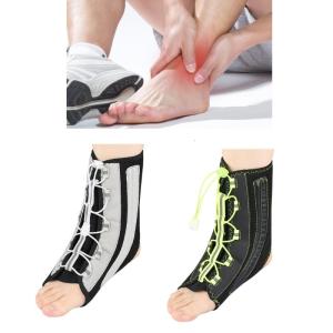 Drawstring Ankle Brace Foot Sleeve with Metal Support Ankle Support for Football Basketball Running Tennis Outdoor