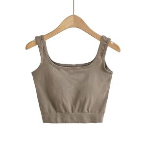 Ninabobo BR015 Tanktop BRA Crop Top Wanita Polos Sport GYM Pakaian Olahraga Push Up