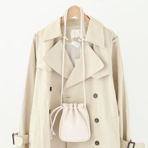 IELGY Korean Version Fashion Drawstring Mini Mobile Phone Bag Simple Fresh Cute One-Shoulder Messenger Bucket Bag