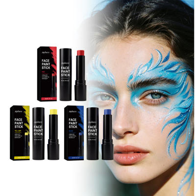 Face Paint Stick 4g - 3 Colors (Red Yellow Blue) Easy to Apply Makeup for Kids Adults, Halloween Cos